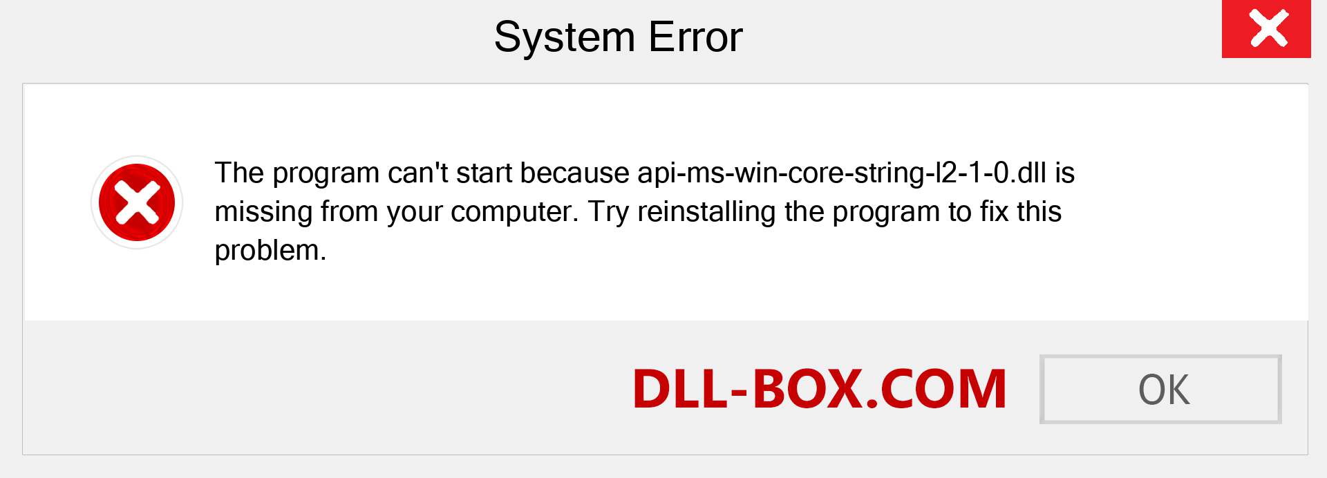  api-ms-win-core-string-l2-1-0.dll file is missing?. Download for Windows 7, 8, 10 - Fix  api-ms-win-core-string-l2-1-0 dll Missing Error on Windows, photos, images
